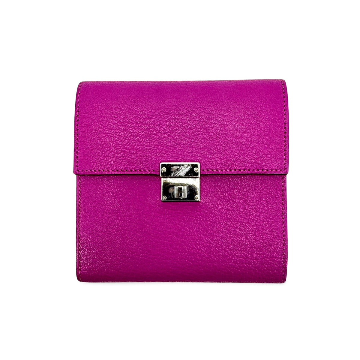 Hermès Click 12 Wallet Rose Purple Silver