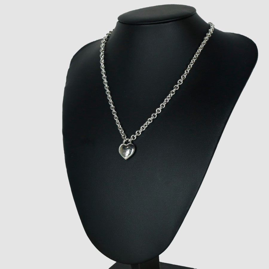 Ann Copul Heart Toggle Pendant Silver Necklace