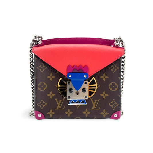 Sac bandoulière Louis Vuitton Monogram Totem Mask Chain PM