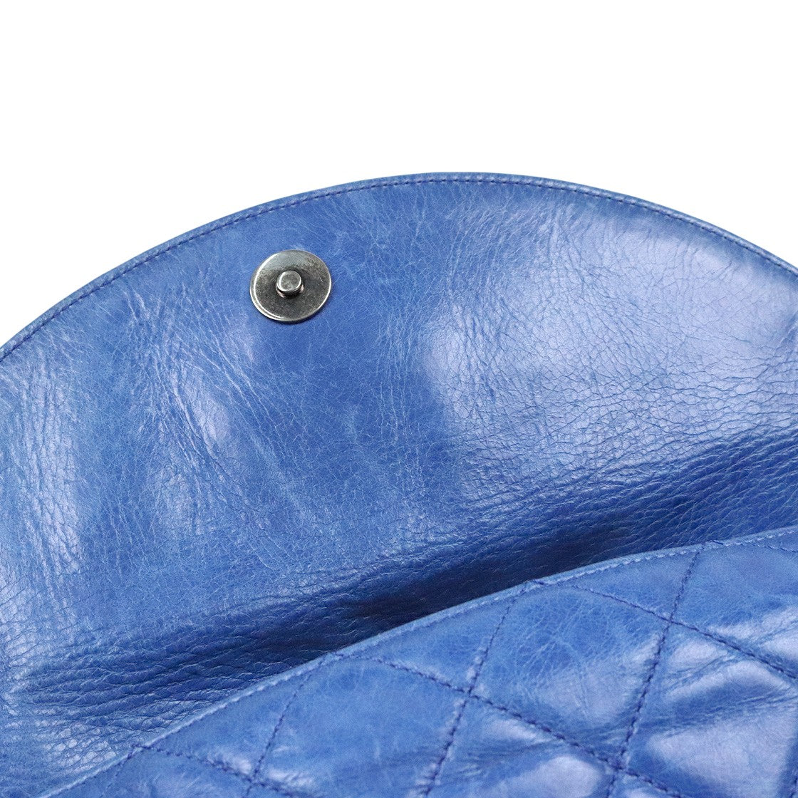 Chanel Blue Quilted CC Flap Chain Shoulder Bag