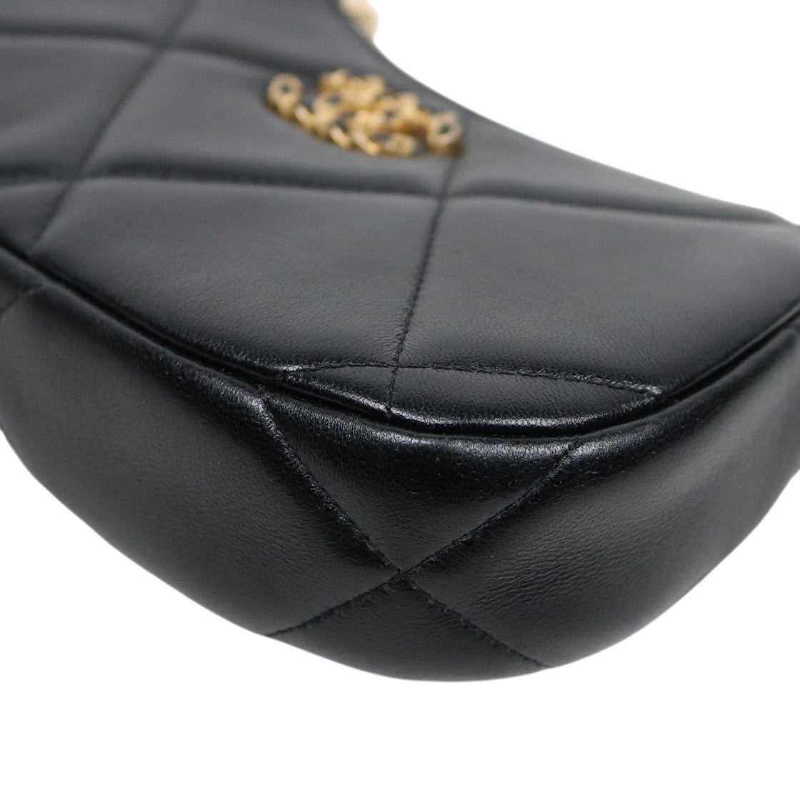 Chanel Black 19 Chain Hobo Bag