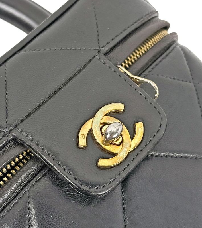 Chanel Black Quilted Vanity Bag