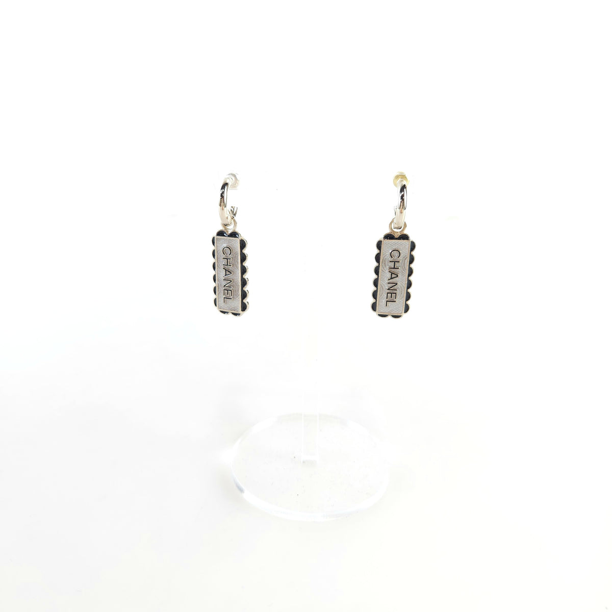 Lettering Logo Drop Earrings