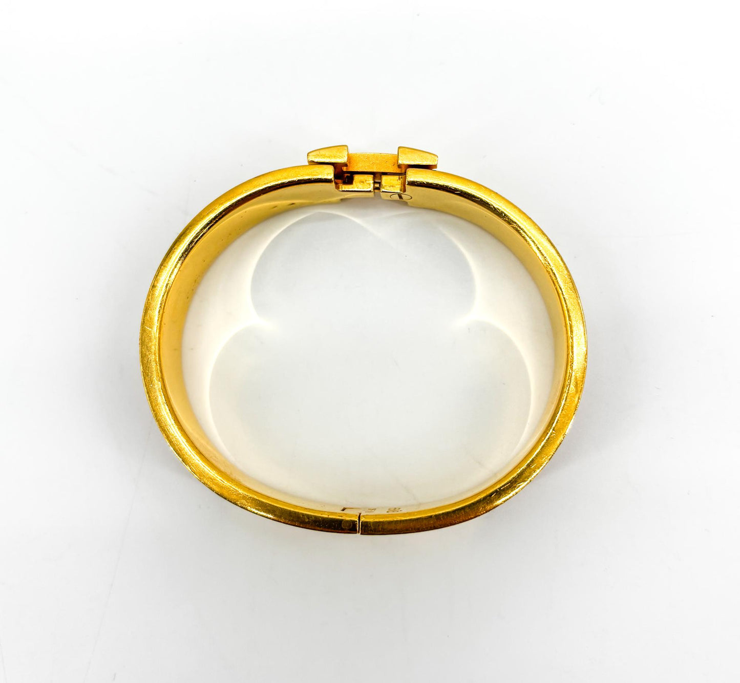 Hermès Click H Bracelet Gold Marron PM