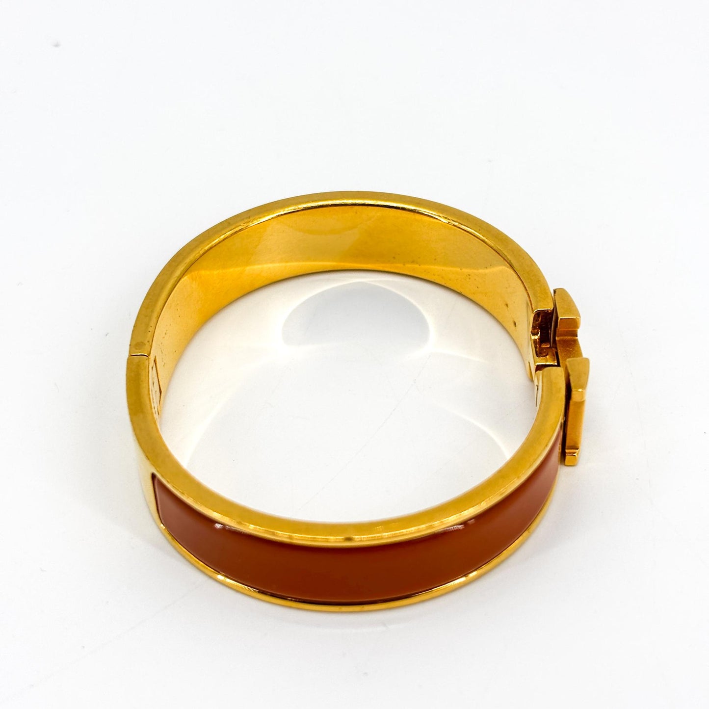 Hermès Click H Bracelet Gold Marron PM