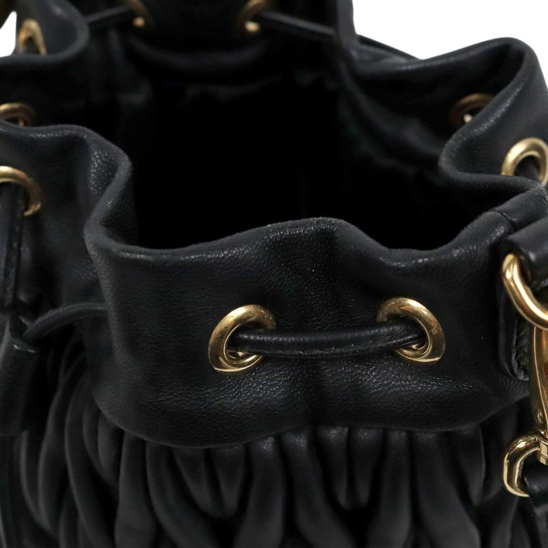 Miu Miu Black Materasse Bucket Bag