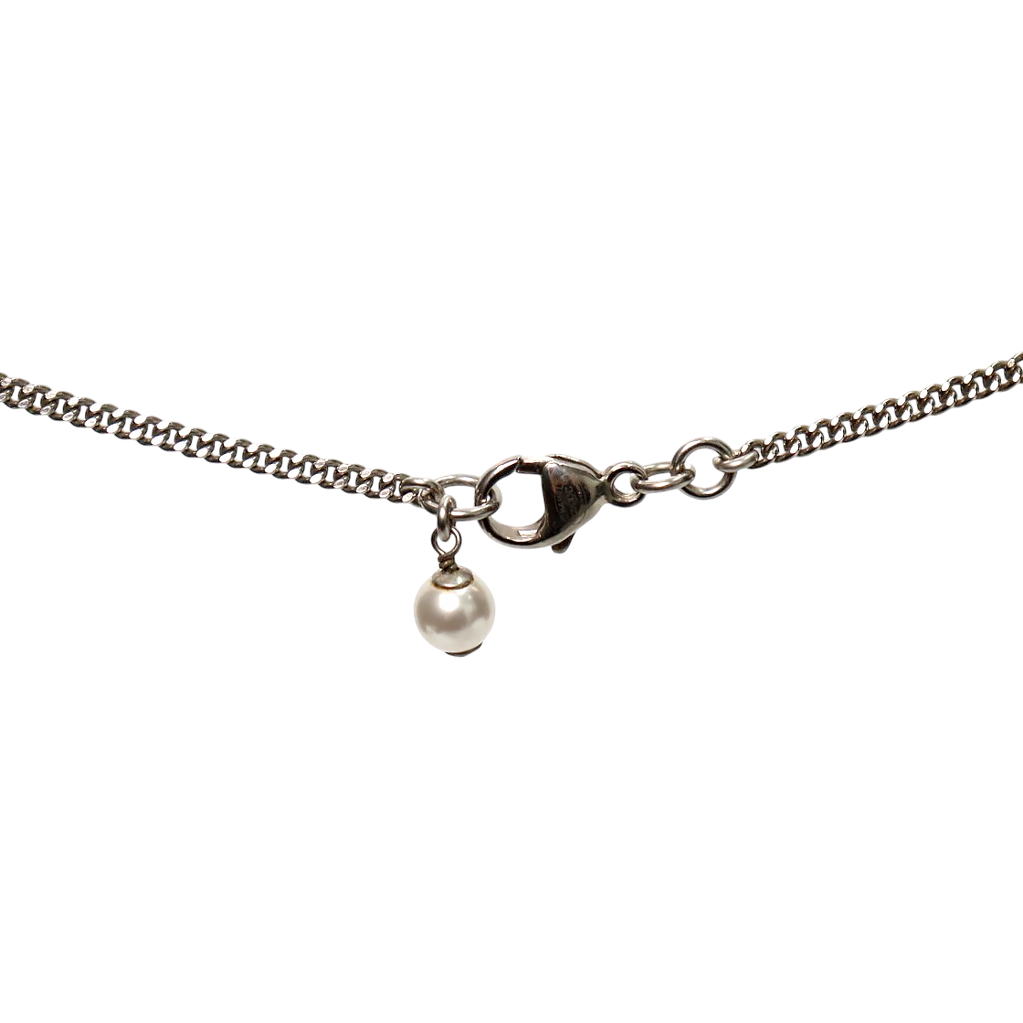Chanel Pearl and Crystal Square Chain Necklace