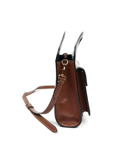 Burberry Black Two-tone Canvas and Leather 2WAY Bag