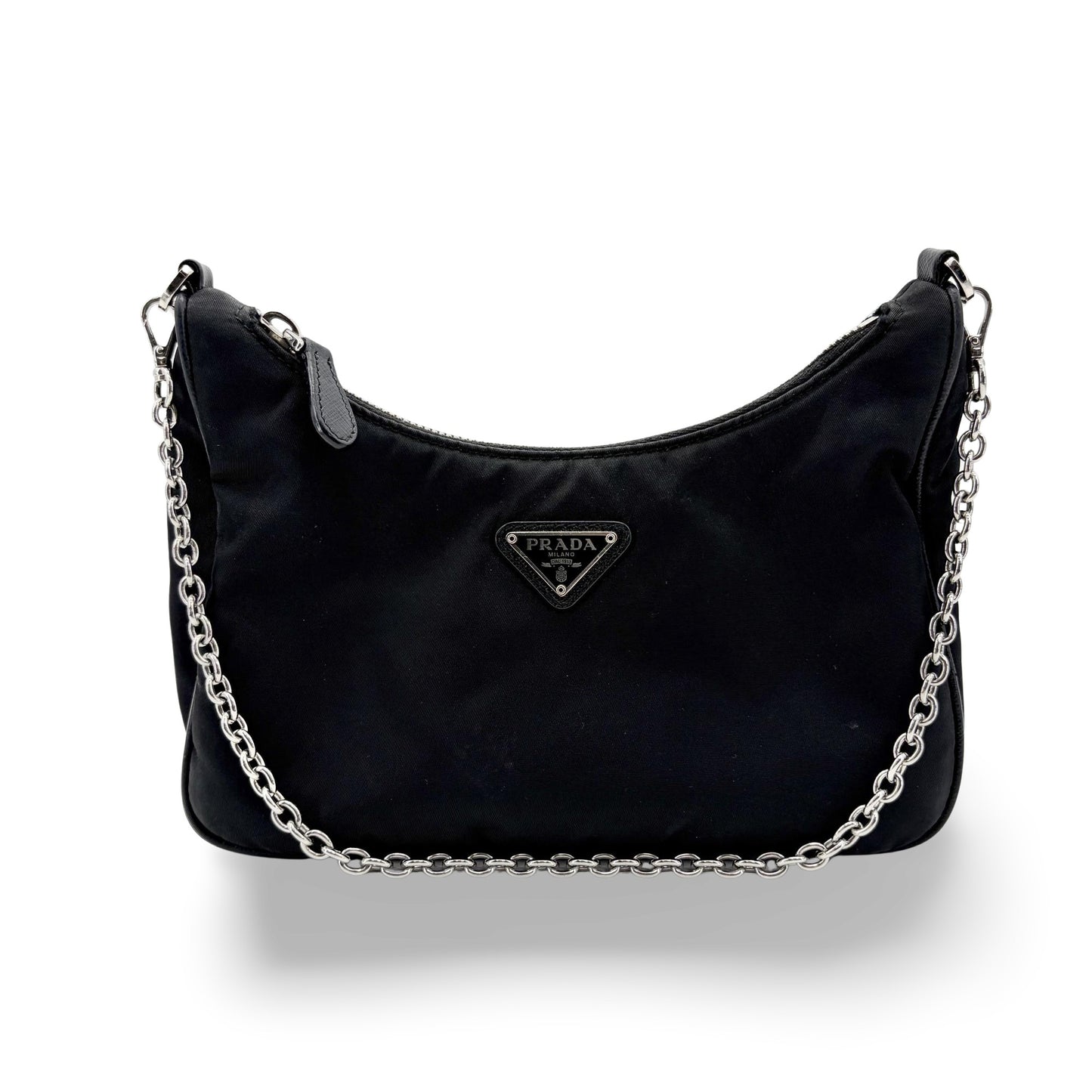 Prada Re-Edition 2005 Re-Nylon Chain Mini Bag Black