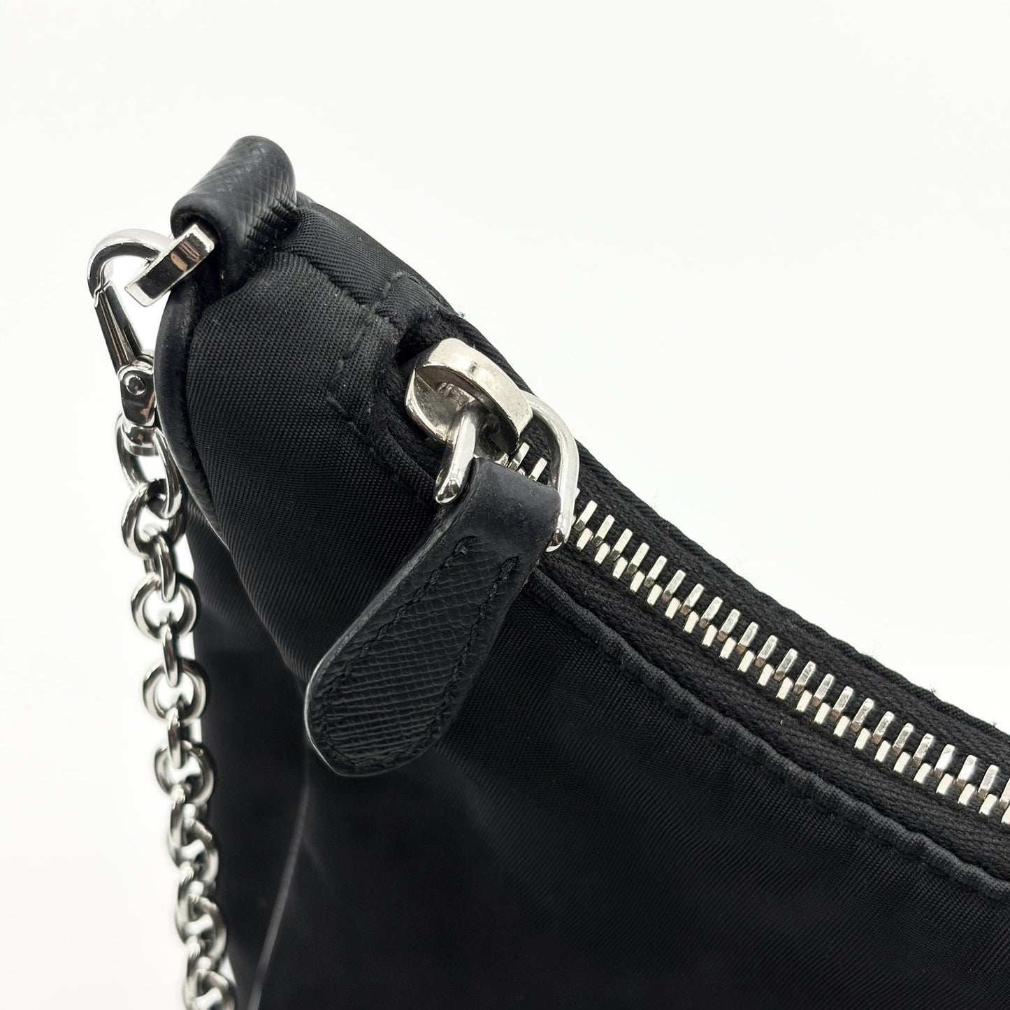 Prada Re-Edition 2005 Re-Nylon Chain Mini Bag Black