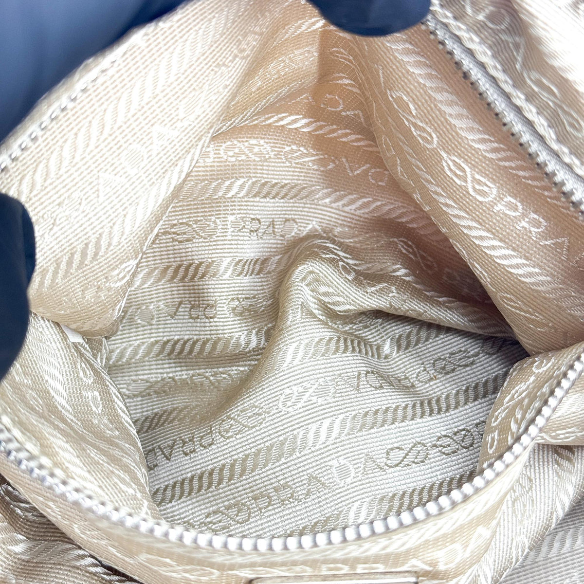 Prada Tessuto Nylon Crossbody Bag Beige