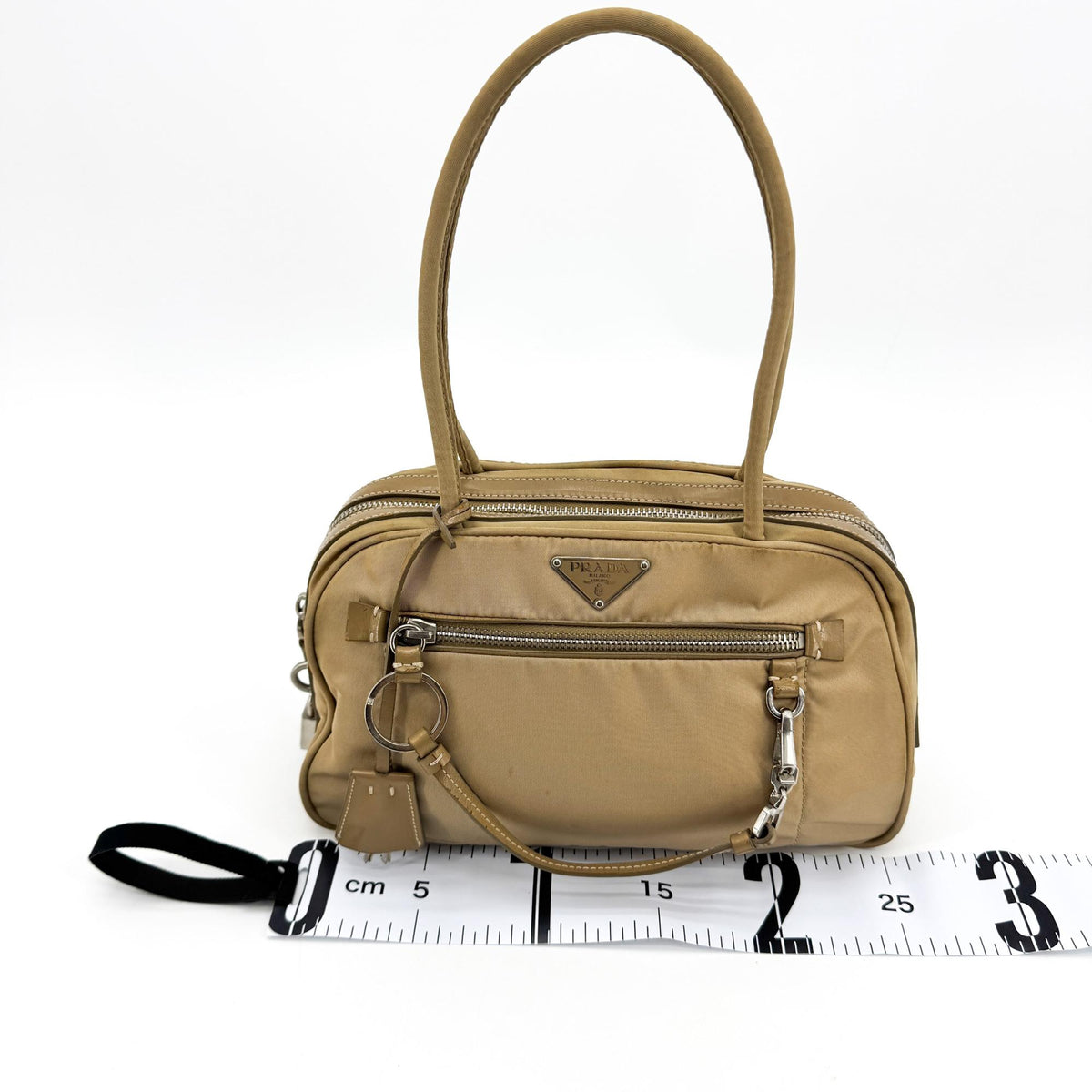 Prada Tessuto Nylon Crossbody Bag Beige