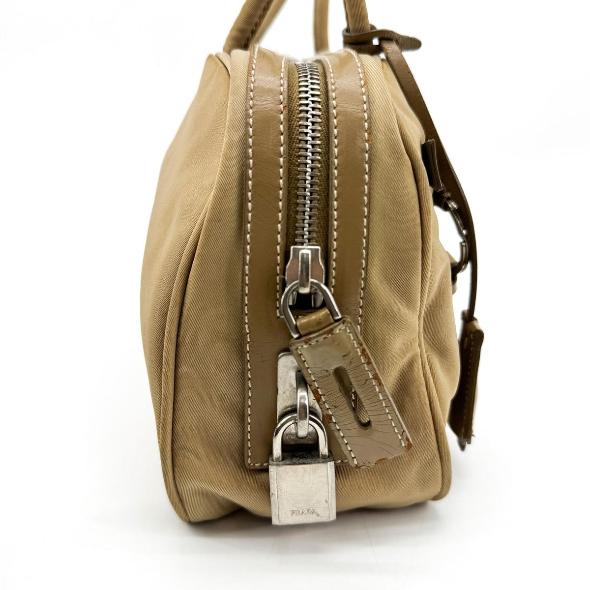 Prada Tessuto Nylon Crossbody Bag Beige