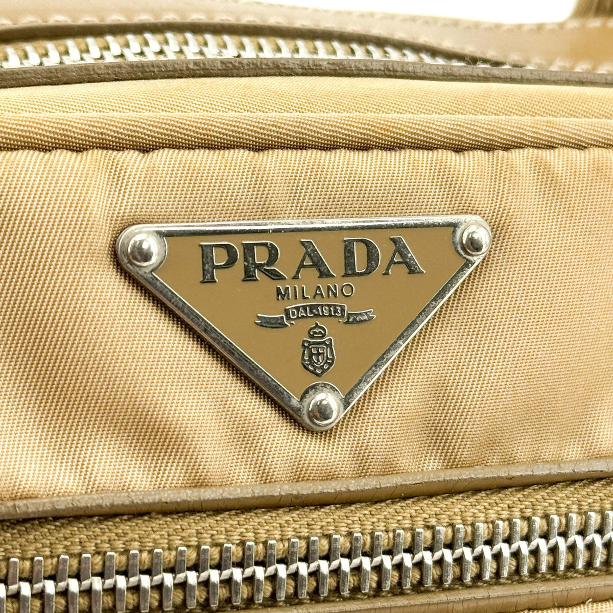 Prada Tessuto Nylon Crossbody Bag Beige