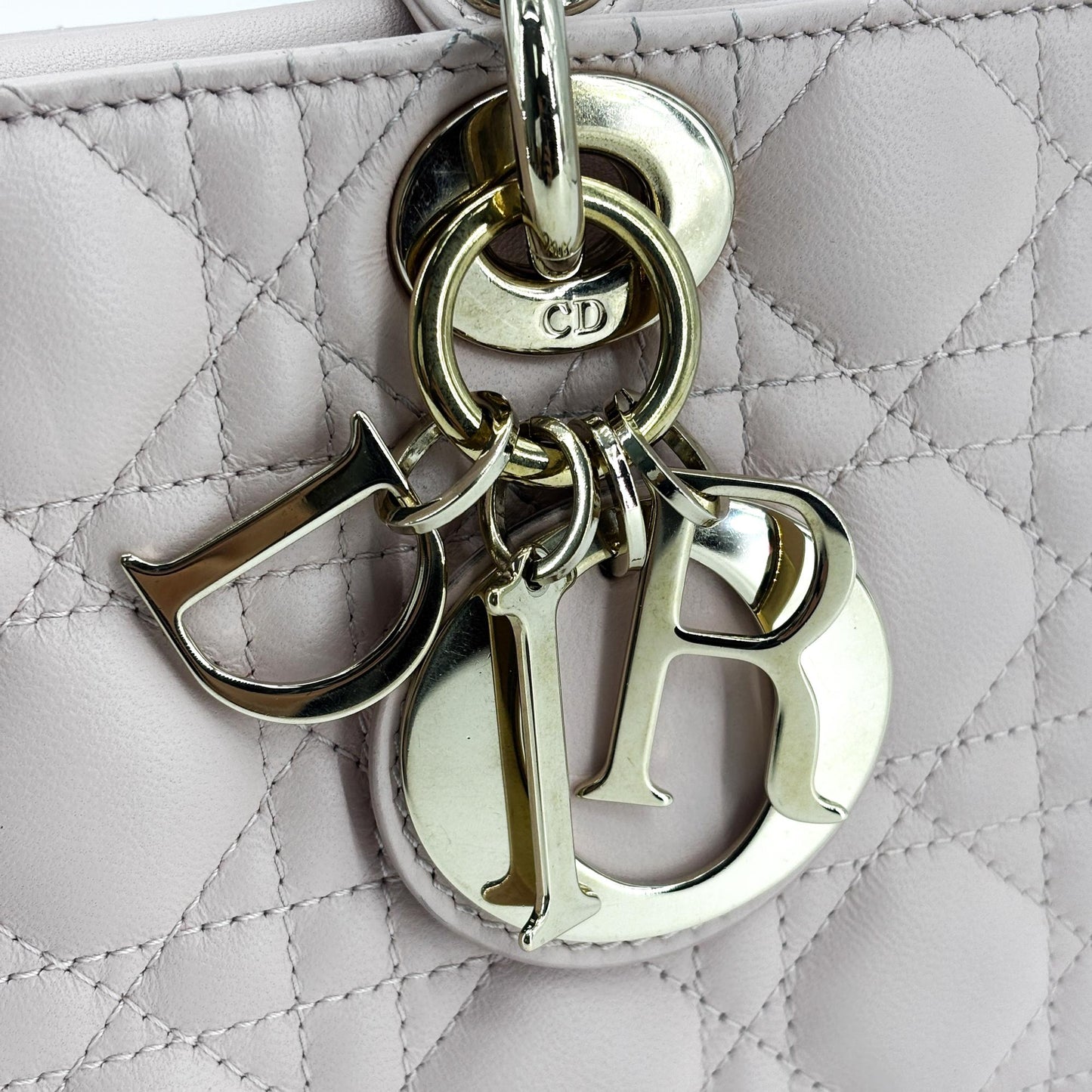 Dior Lady Dejoy Bag Medium Blush Cannage Lambskin Gold Hardware