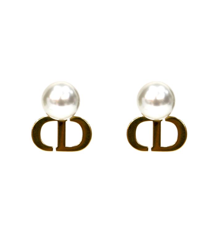 Dior CD Pearl Tribal Earrings