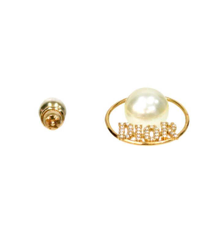 Dior Cubic DIOR Tribal Pearl Earrings