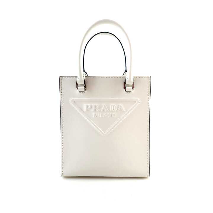 Small Saffiano Embossed Logo Tote Bag Crossbody 1BA333
