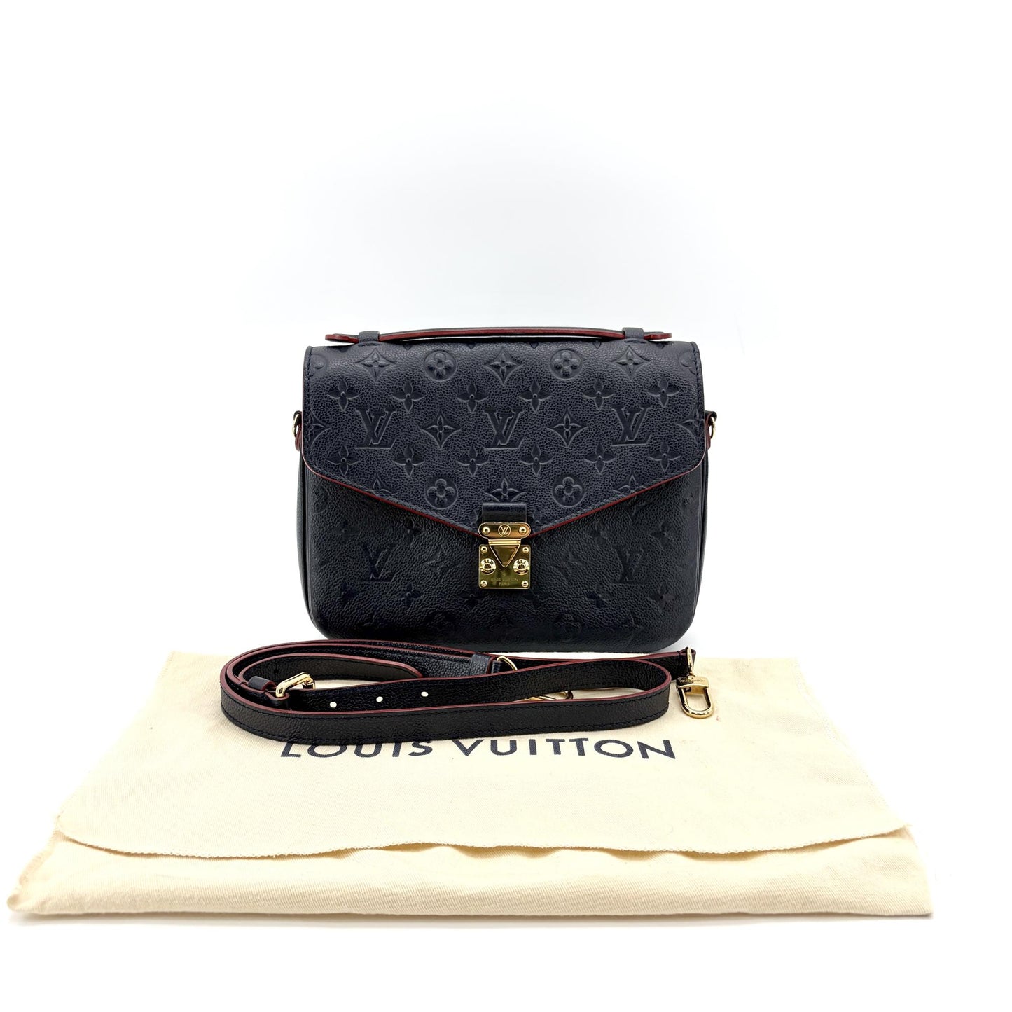 Louis Vuitton Pochette Métis Monogram Empreinte Marine Rouge