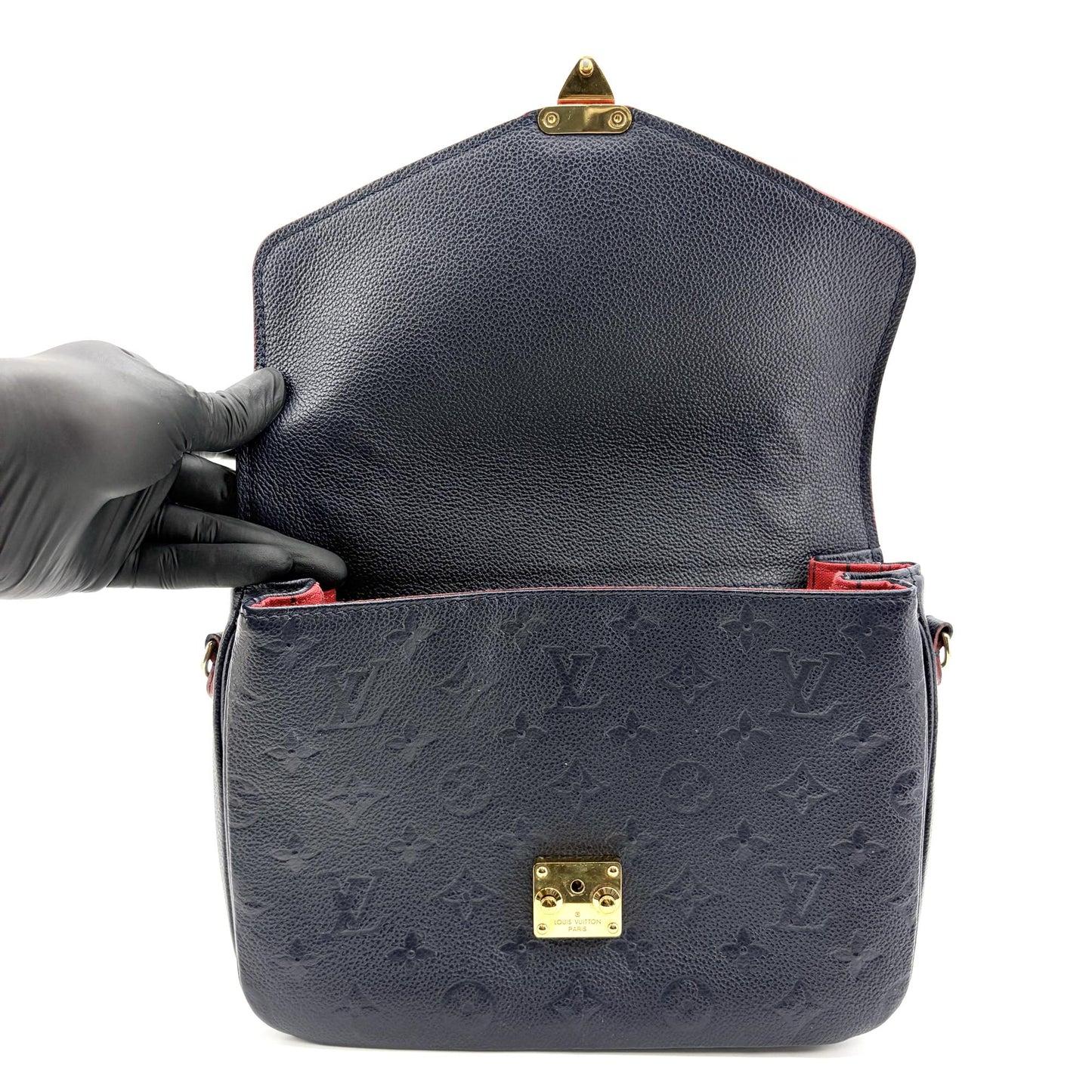 Louis Vuitton Pochette Métis Monogram Empreinte Marine Rouge