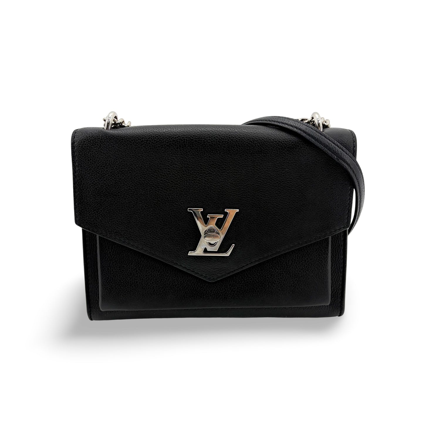 Louis Vuitton Lockme II Shoulder Bag Black Silver Hardware