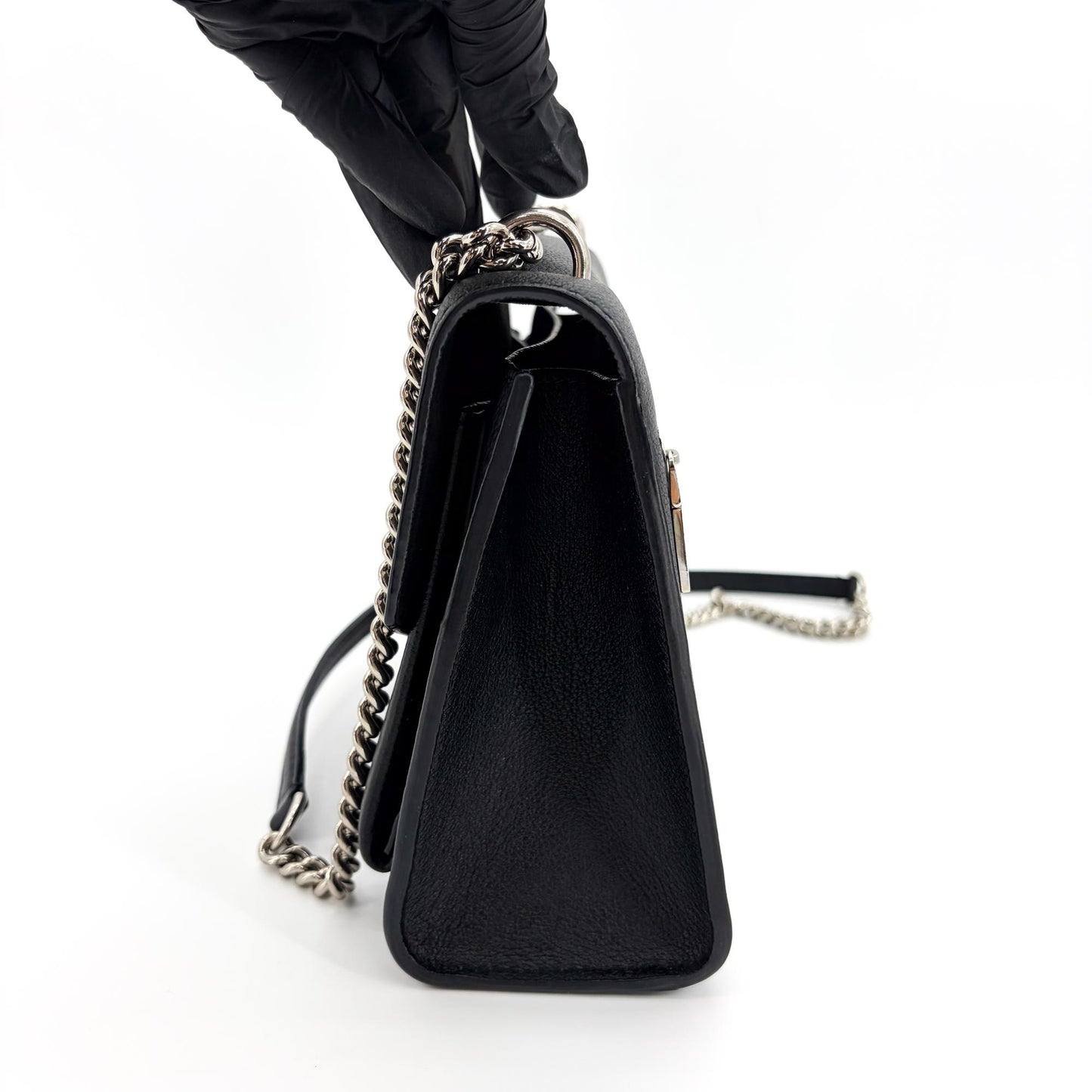 Louis Vuitton Lockme II Shoulder Bag Black Silver Hardware