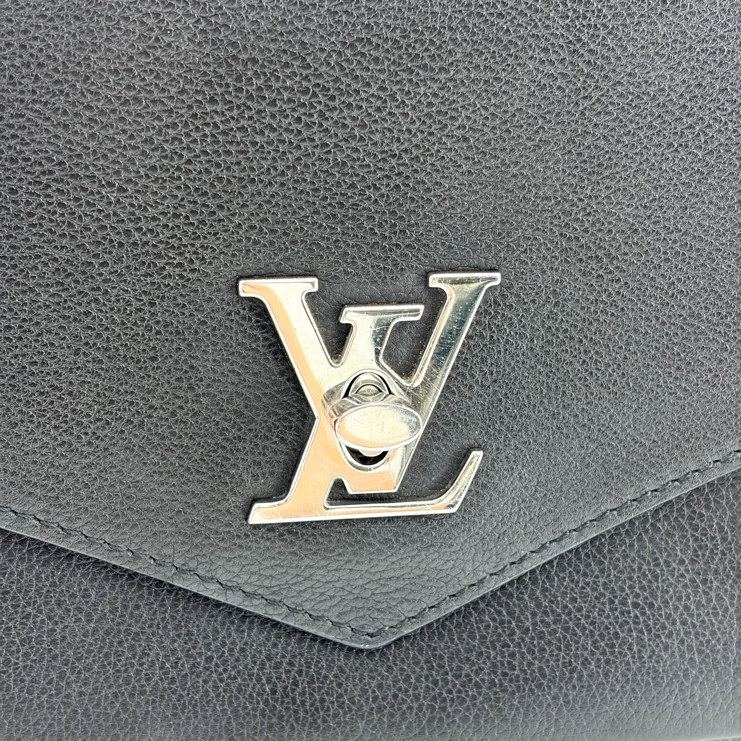 Louis Vuitton Lockme II Shoulder Bag Black Silver Hardware