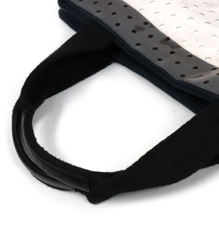 Chanel Black and White PVC Perforated Tote Bag