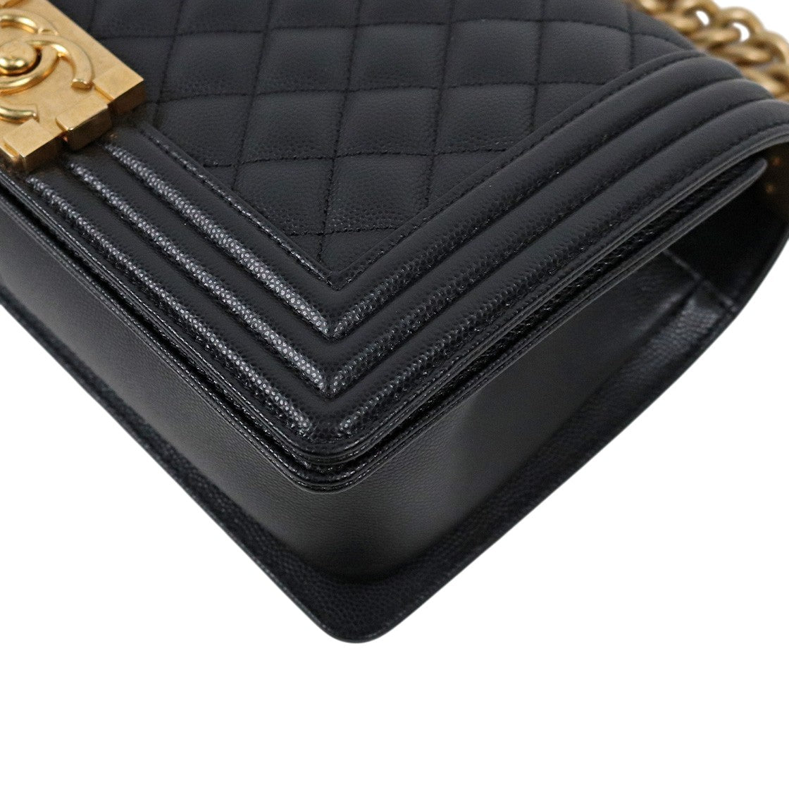 Chanel Black Medium Caviar Boy Bag