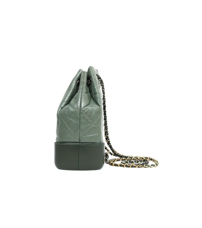 Chanel Small Khaki and Leather Gabrielle Backpack