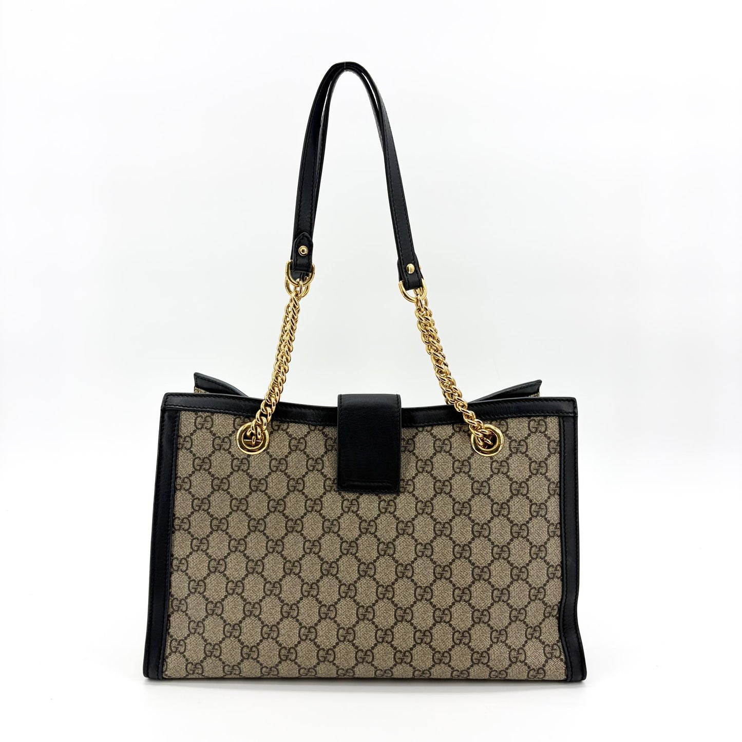 Gucci Padlock GG Supreme Medium Shoulder Bag Black