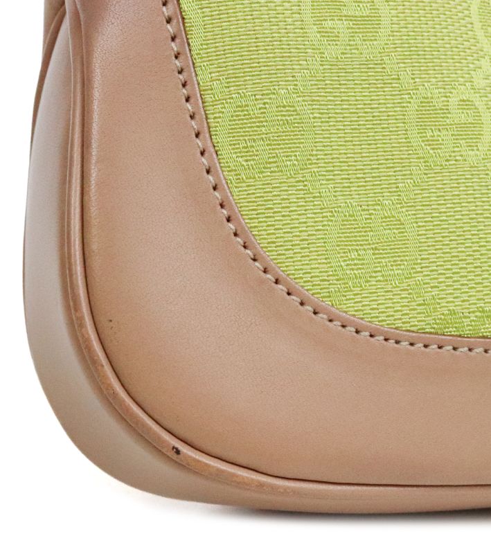 Gucci Lime GG Canvas Jackie Bag