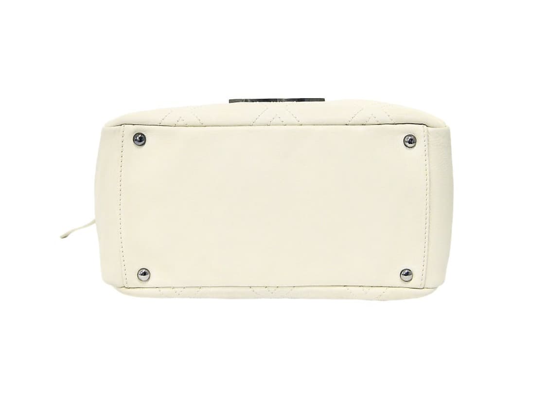 Chanel White CC Chain Shoulder Bag