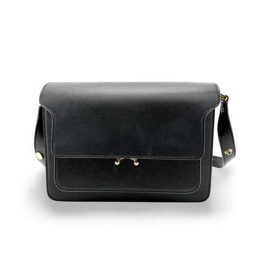 Marni Medium Trunk Bag Saffiano Black