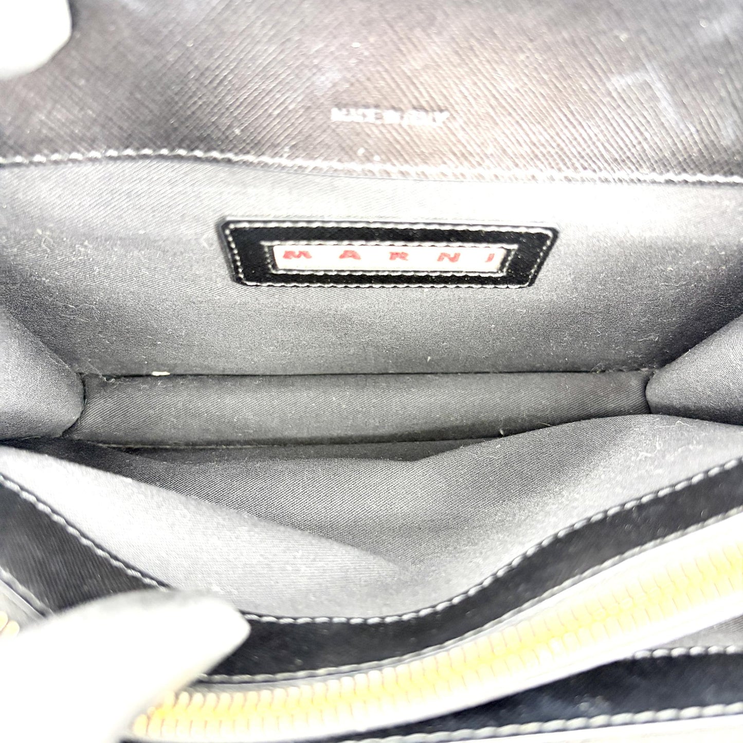 Marni Medium Trunk Bag Saffiano Black