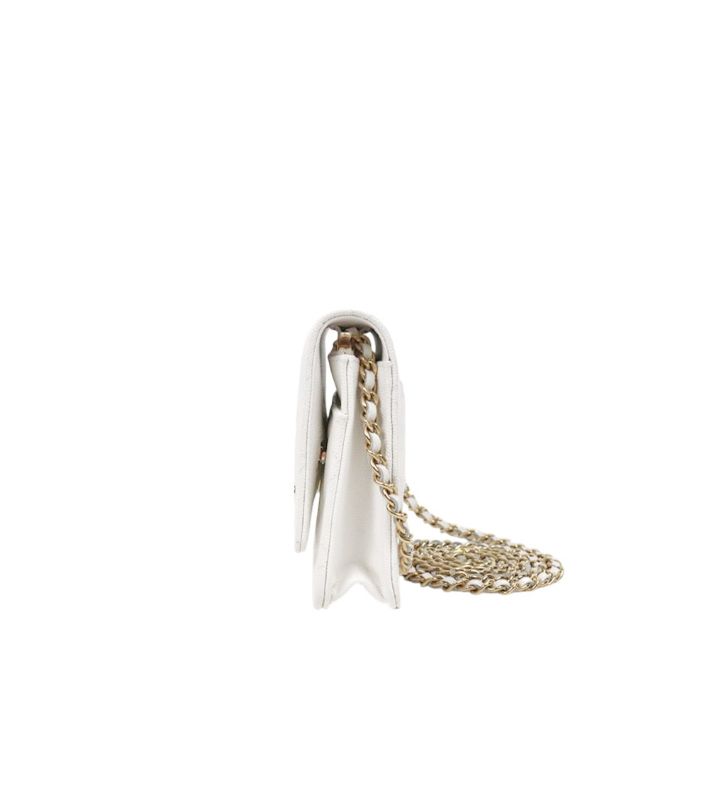 Chanel White Caviar Casino WOC Crossbody Bag