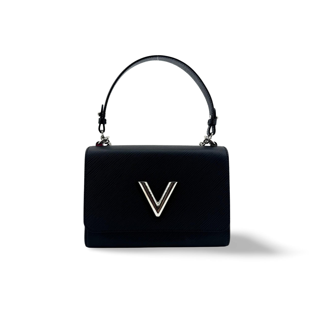 Louis Vuitton Epi Twist One Handle PM Black Silver Hardware