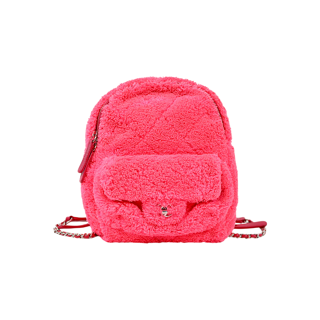 Chanel Pink Shearling Backpack