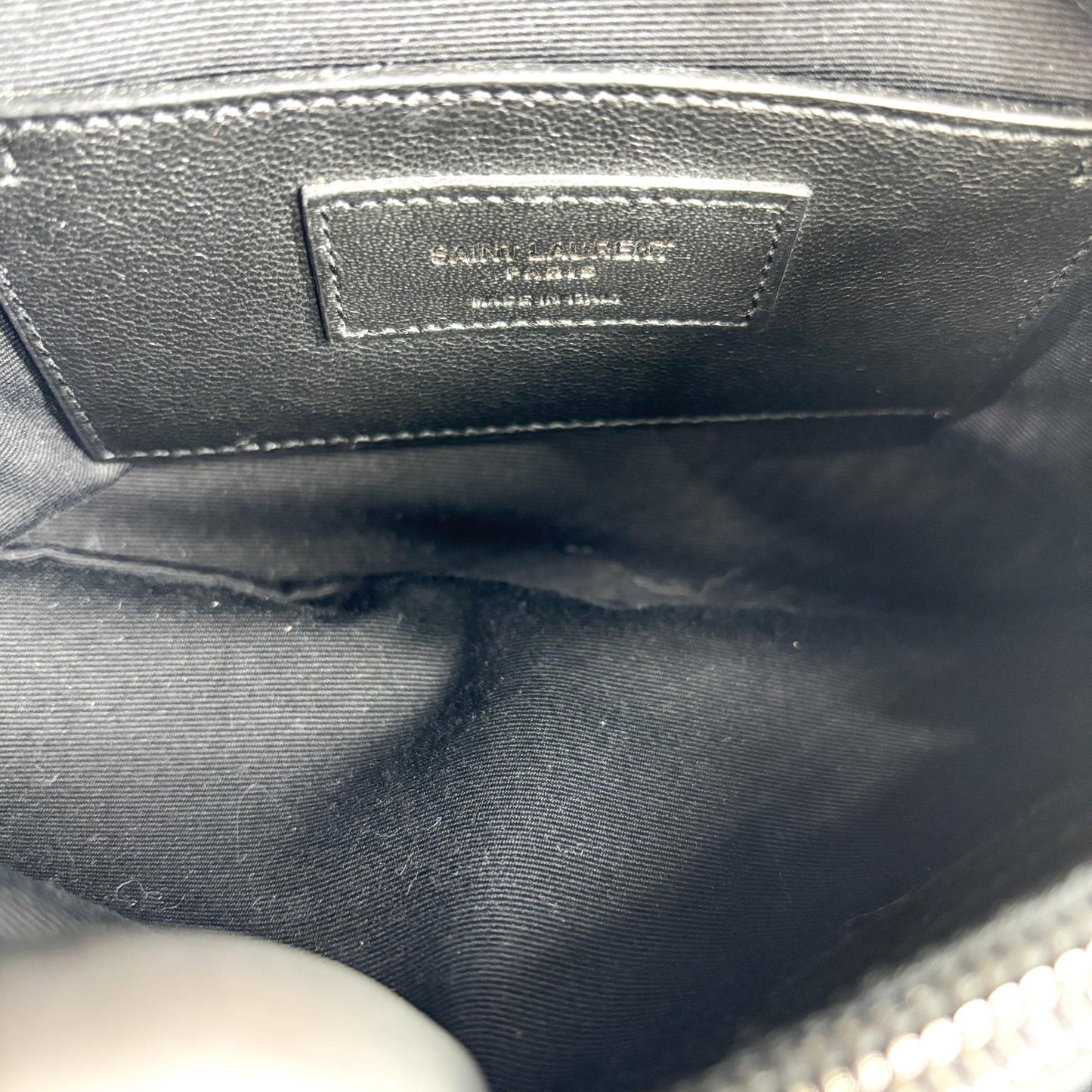 Saint Laurent Medium College Bag Black Silver Hardware