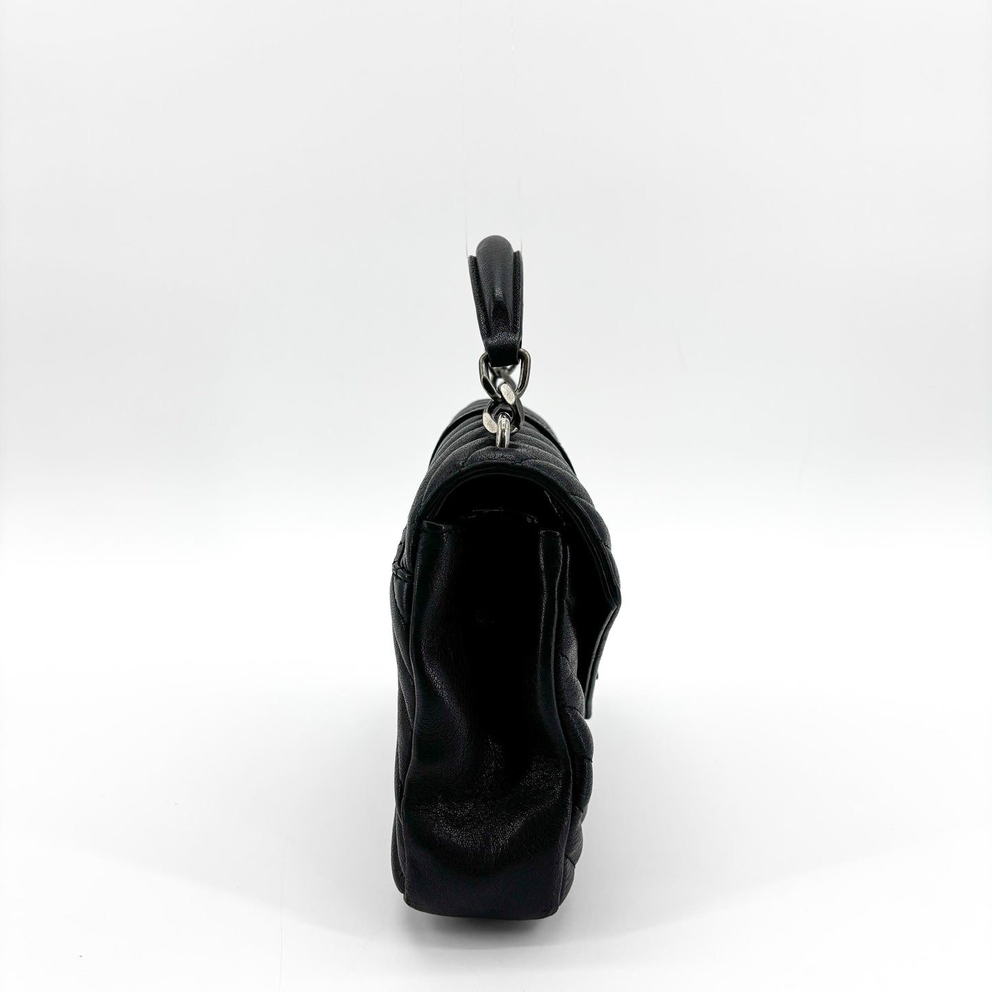 Saint Laurent Medium College Bag Black Silver Hardware