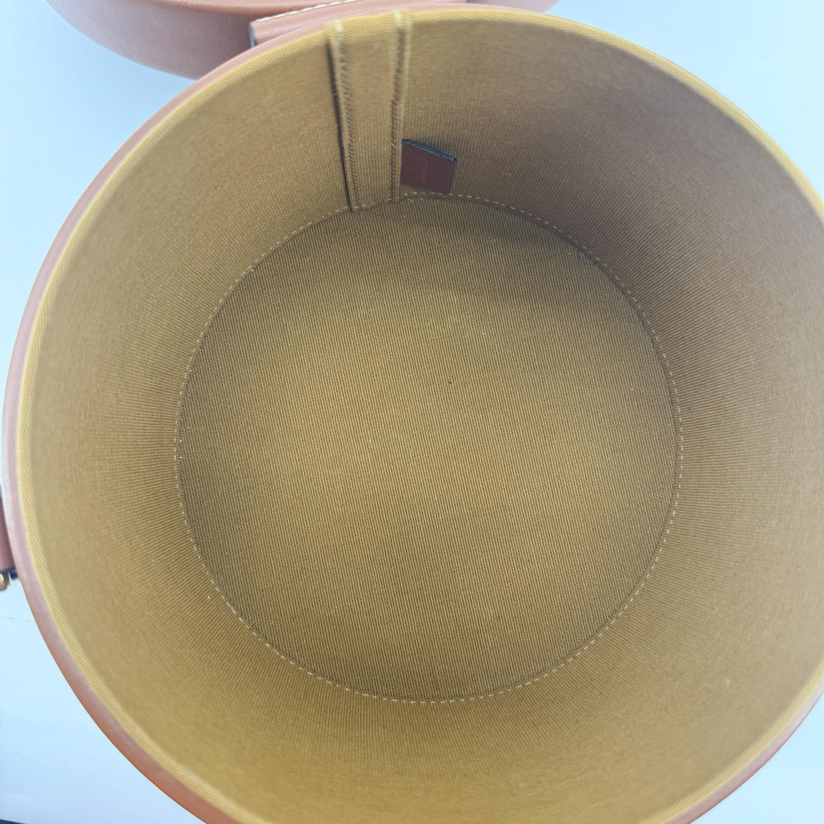 Celine Triomphe Canvas Tambourine Tan