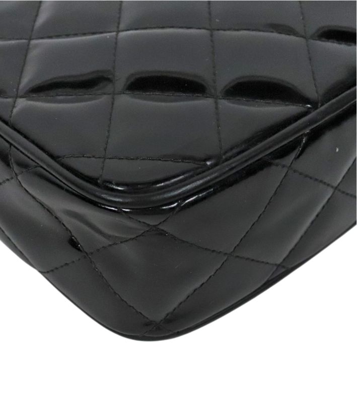 Chanel Black Faden Quilted CC Chain Shoulder Bag