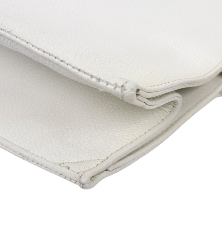 Chanel White Caviar Big CC Shoulder Bag