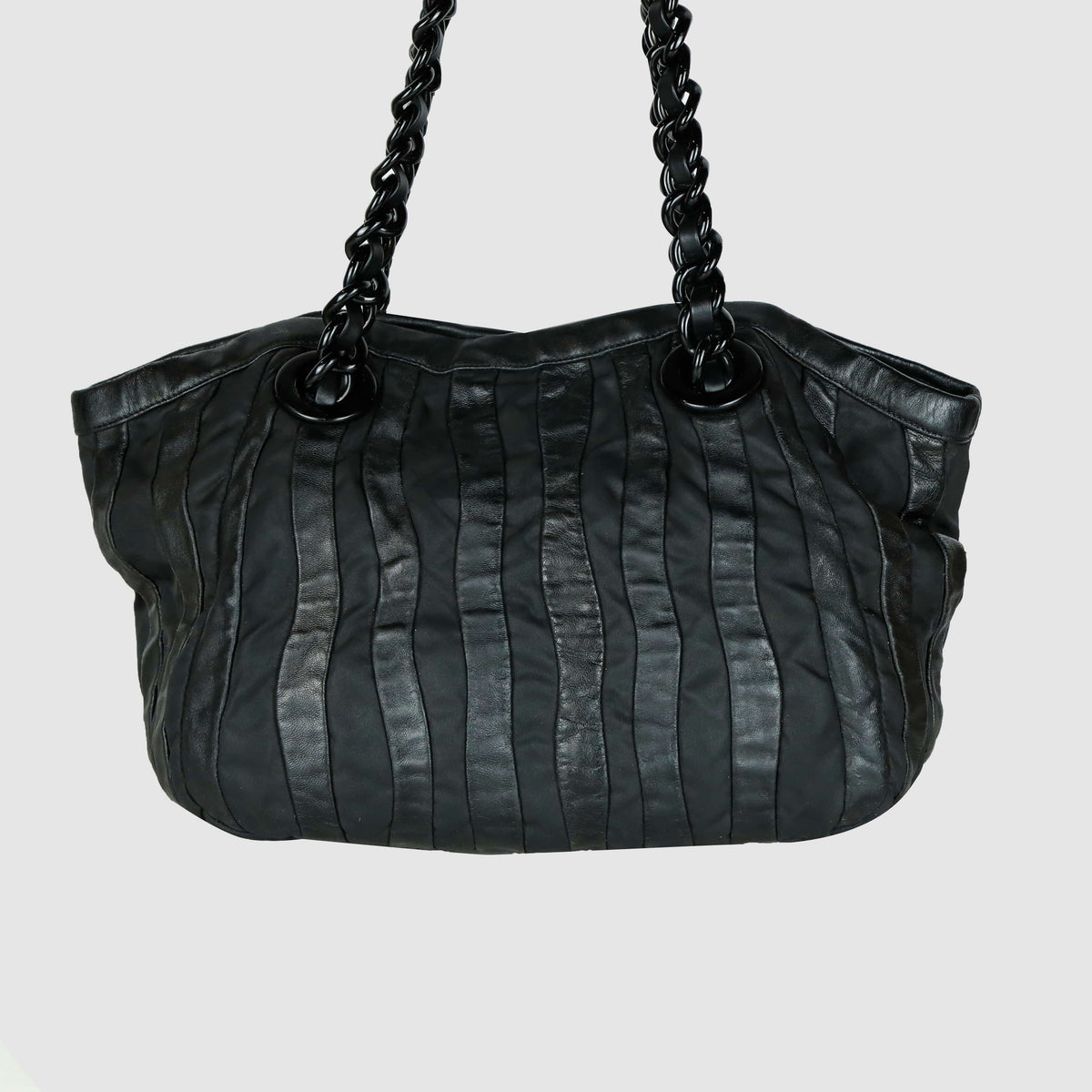 Nylon leather shoulder bag