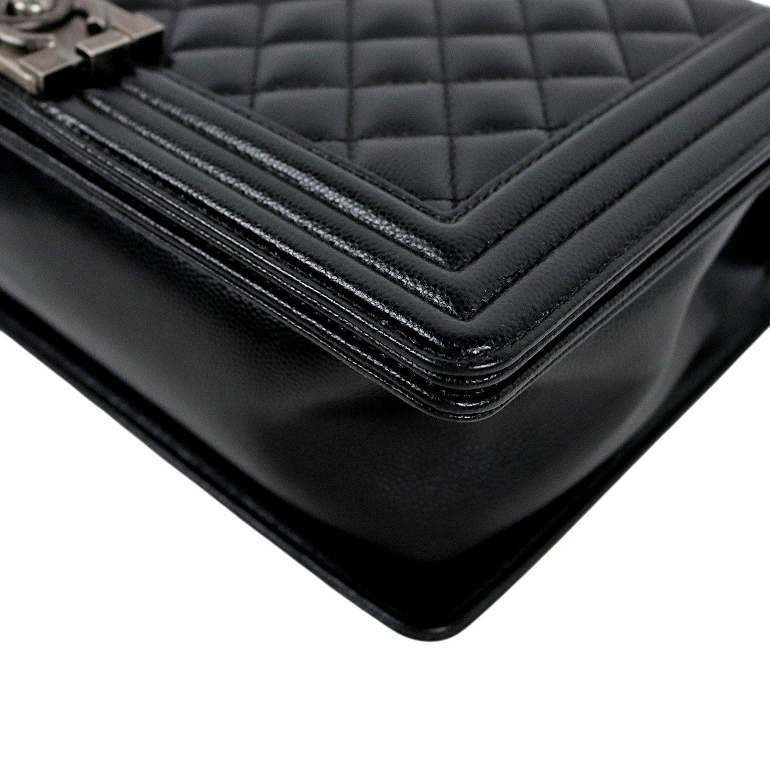 Chanel Black Large Caviar Boy Bag