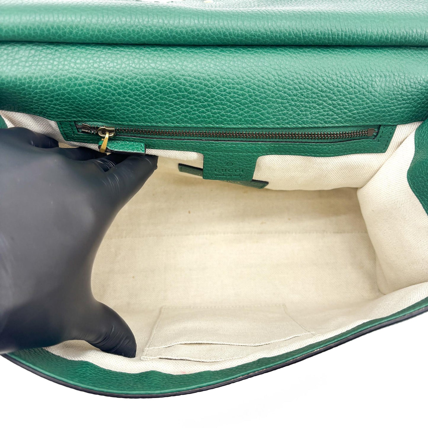 Gucci Double G Medium Top Handle Bag Emerald Green