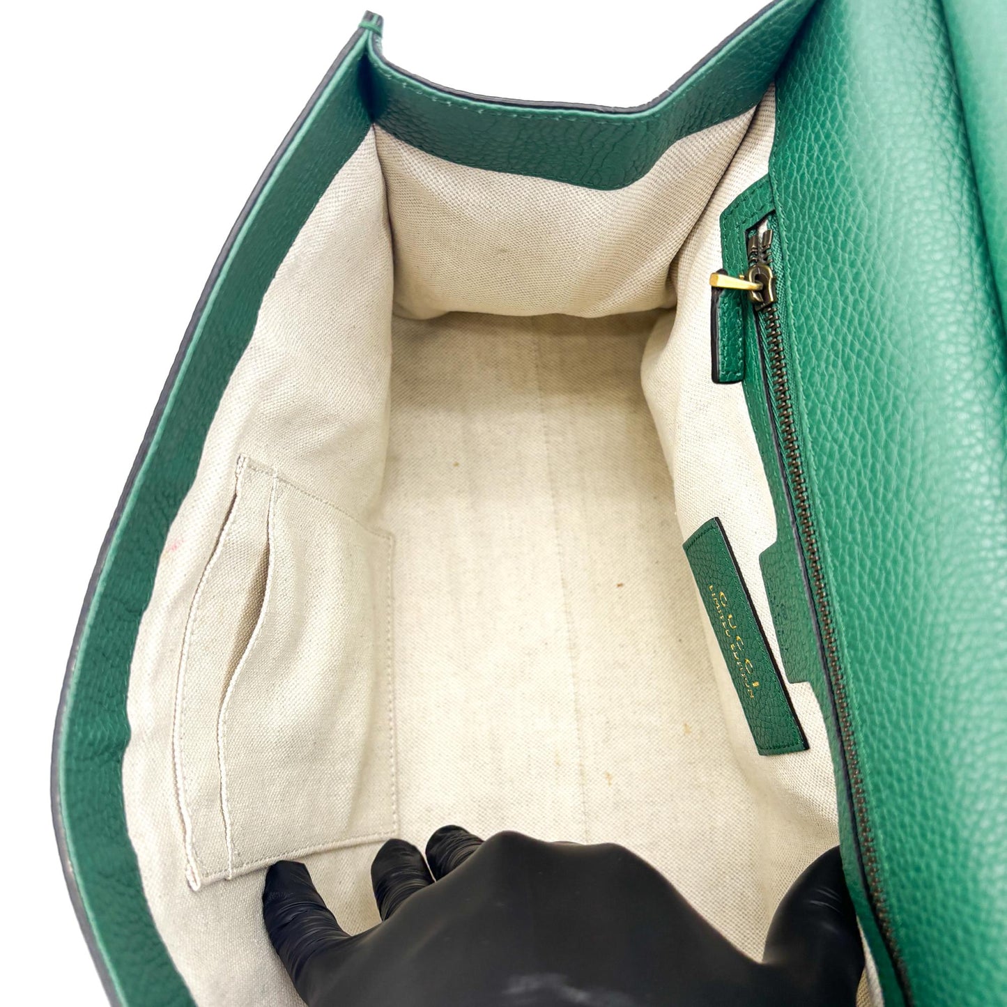 Gucci Double G Medium Top Handle Bag Emerald Green