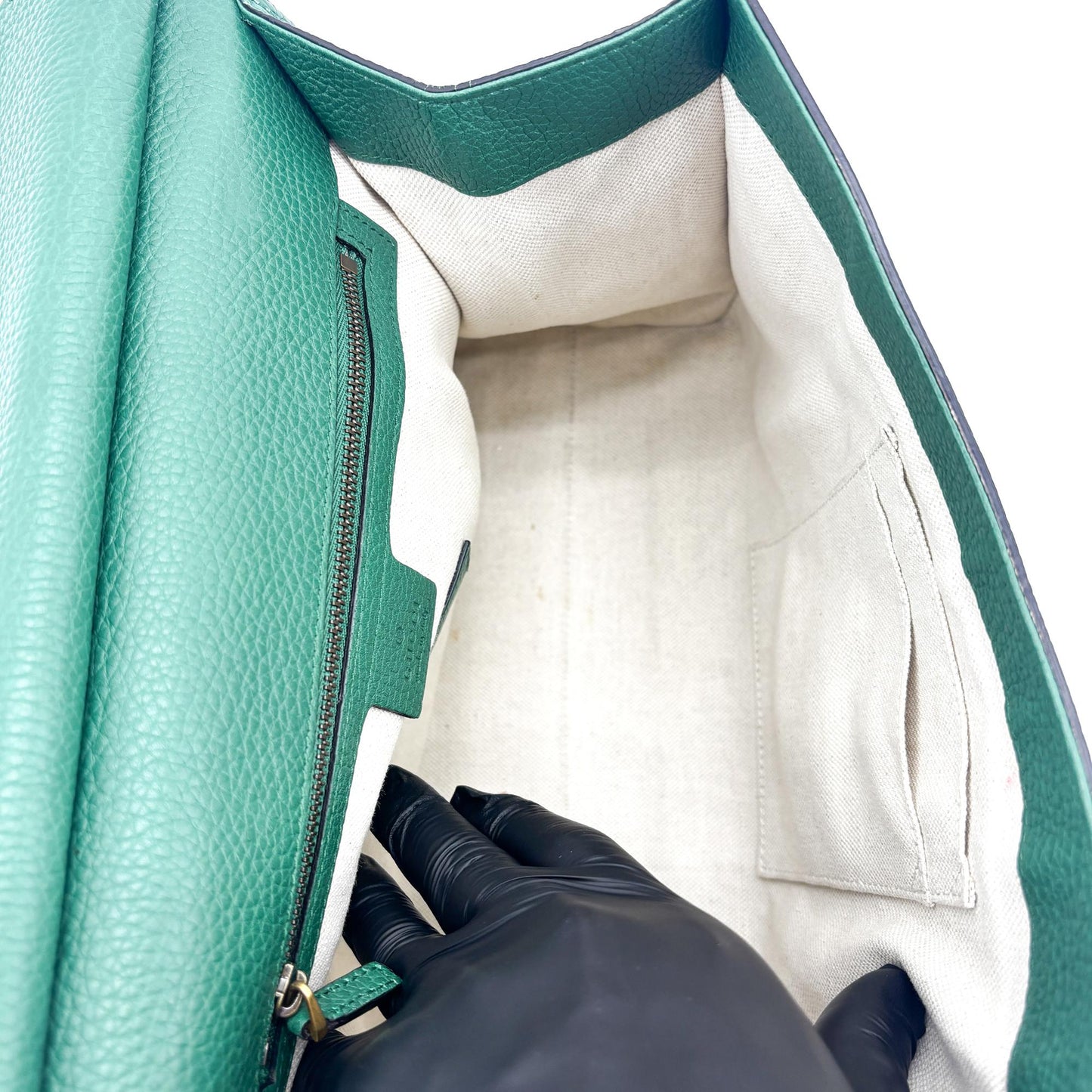 Gucci Double G Medium Top Handle Bag Emerald Green