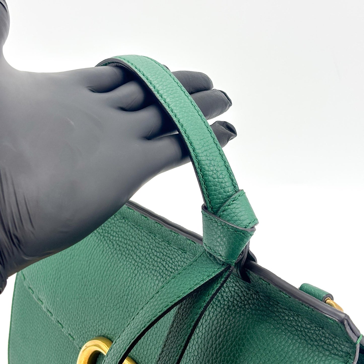 Gucci Double G Medium Top Handle Bag Emerald Green