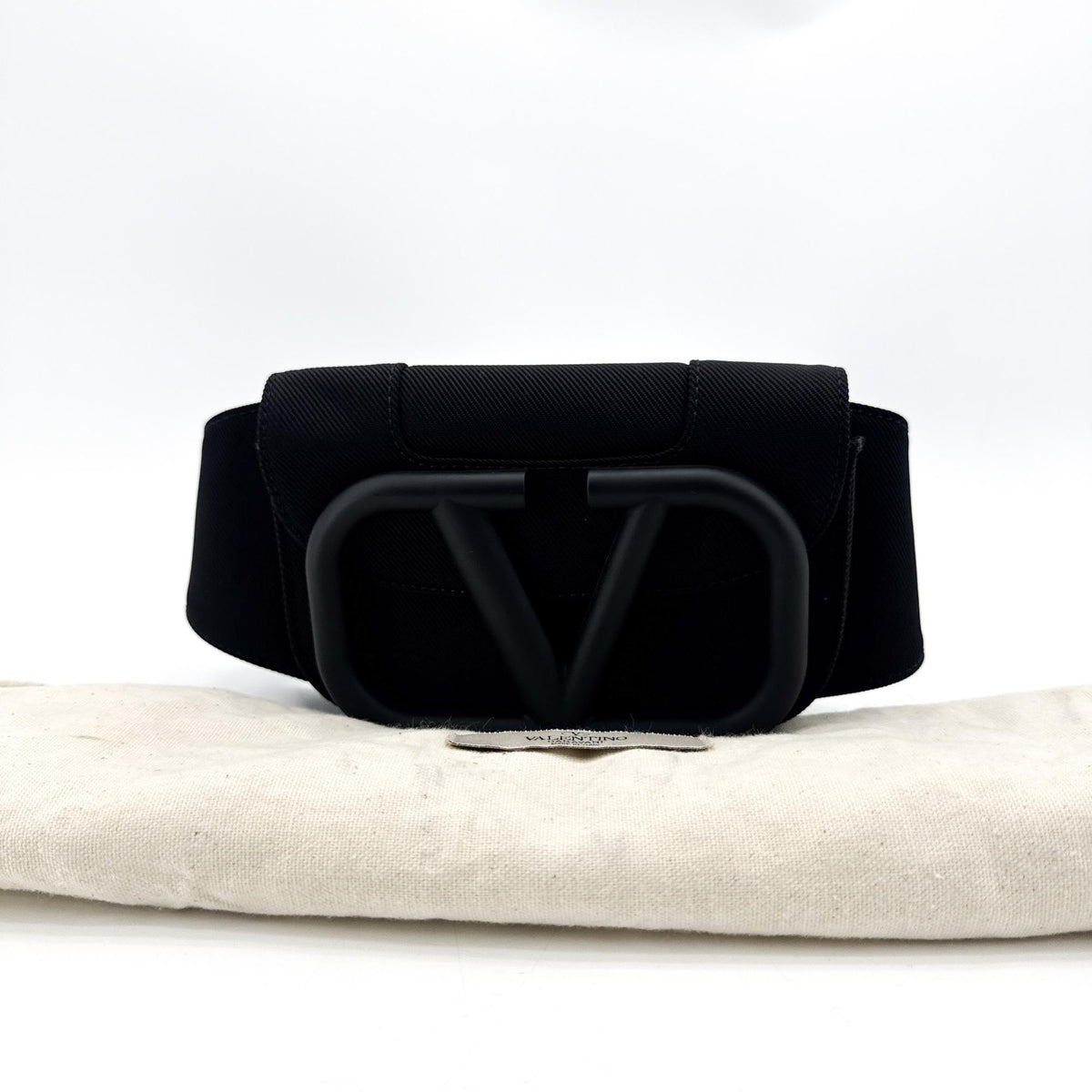 Valentino V-logo Nylon Belt Bag Black